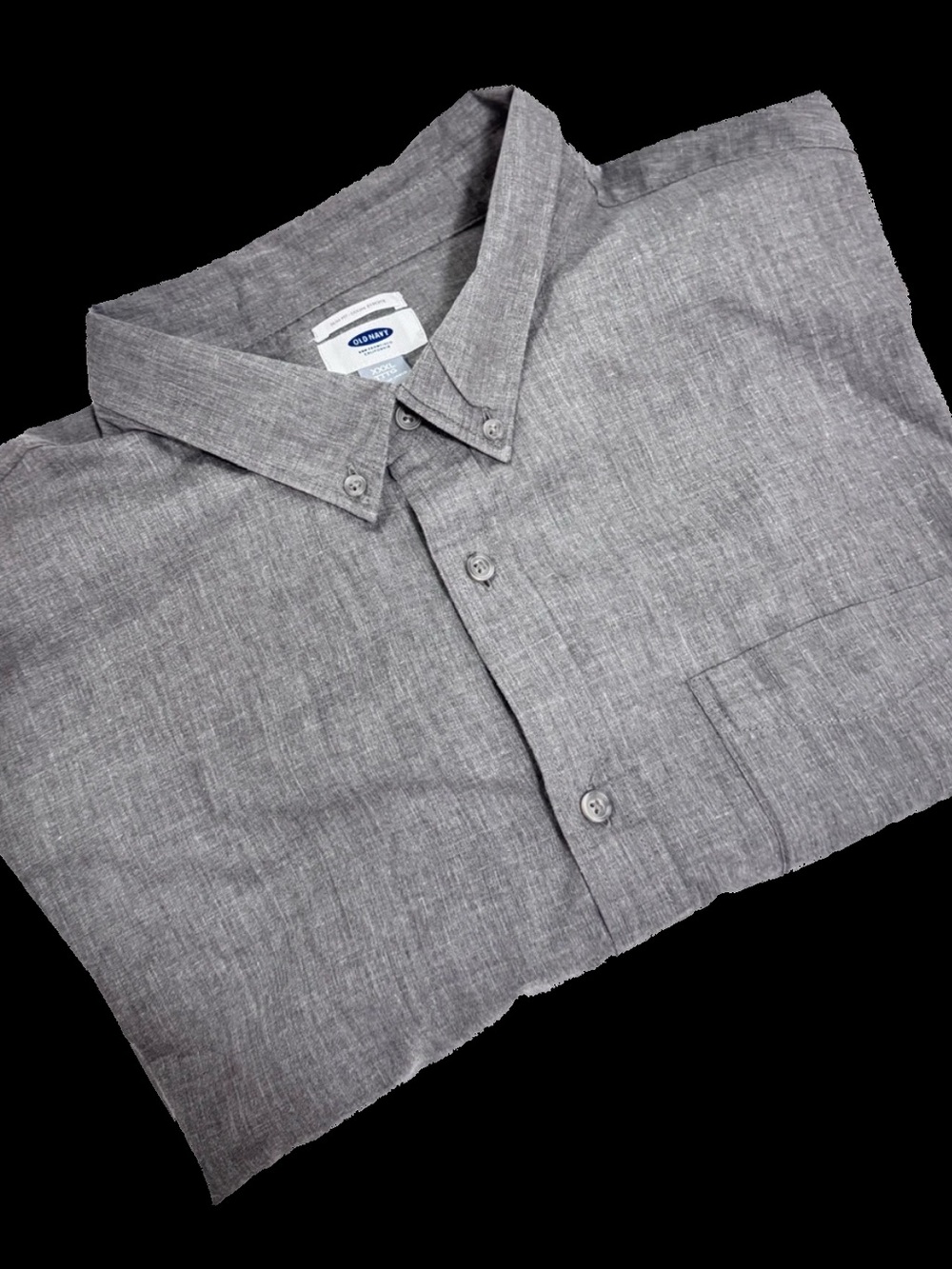 Big & Tall Men’s 3XL…
Gray Button-Down Shirt